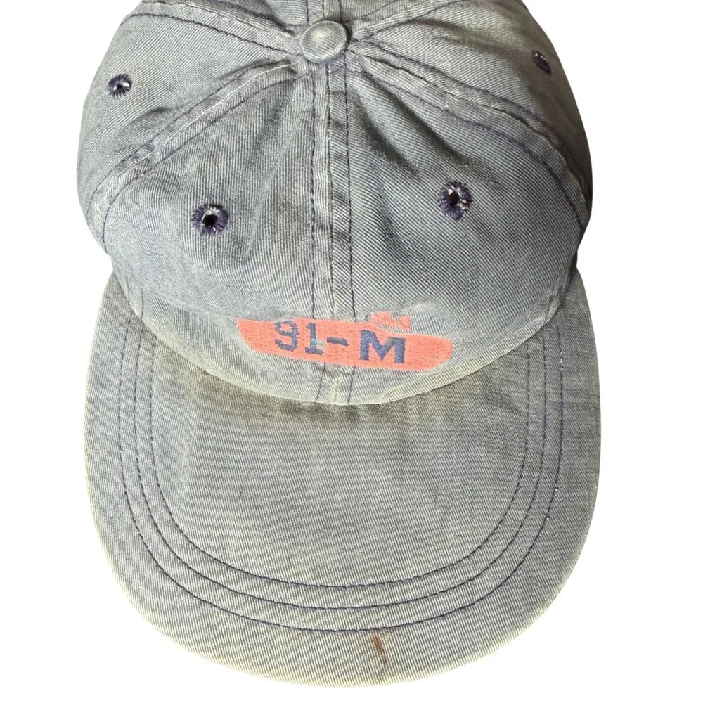 Vintage‎ Polo Ralph Lauren RPL 91-M Hat Blue Made in USA Cotton Baseball Cap M